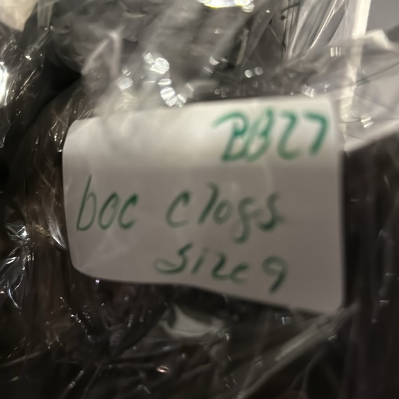 b.o.c. brown leather slip on clog mule shoes - Picture 14 of 14